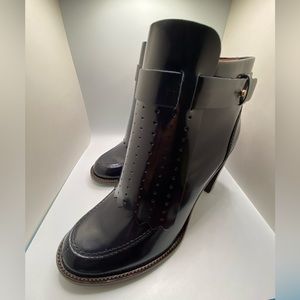 NIB and Dust Bag Tory Burch Hyde 100mm Bootie - Sz. 9M U.S. Navy Blue. AMAZING!